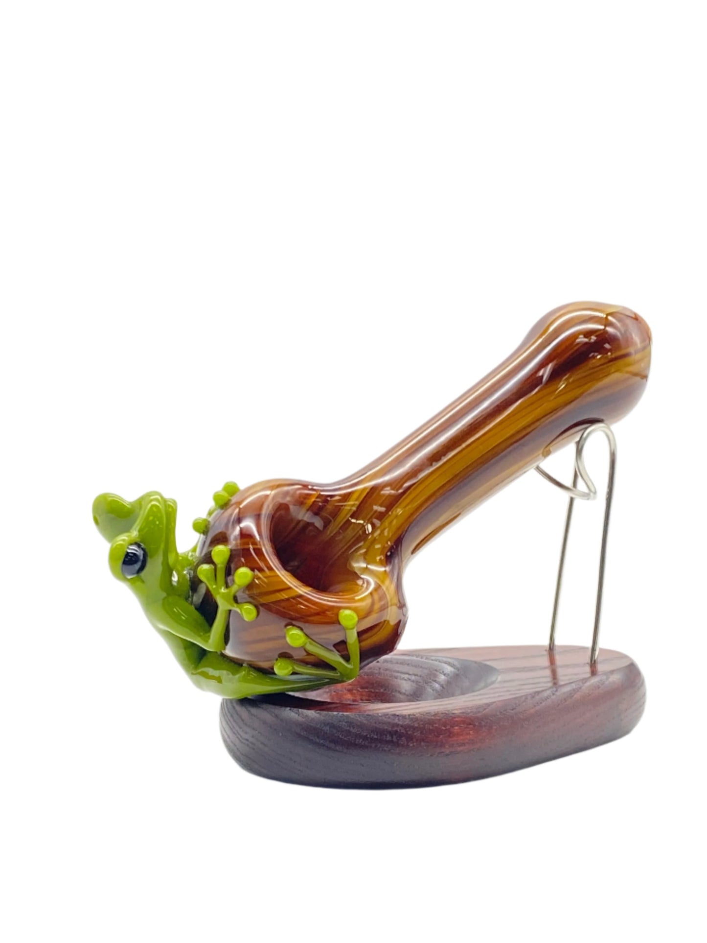 Stoney Chicken Frog Woodgrain Hand Pipe