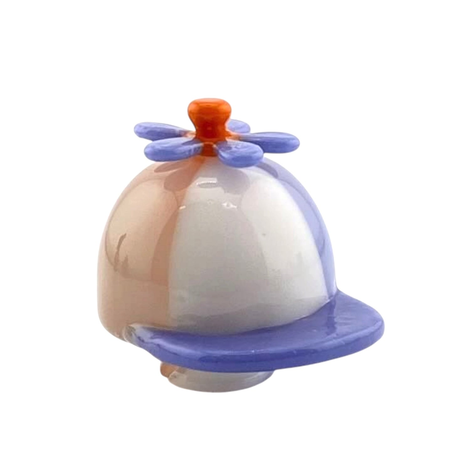 Waffle Glass Spinner Hat Pivot Mouthpiece