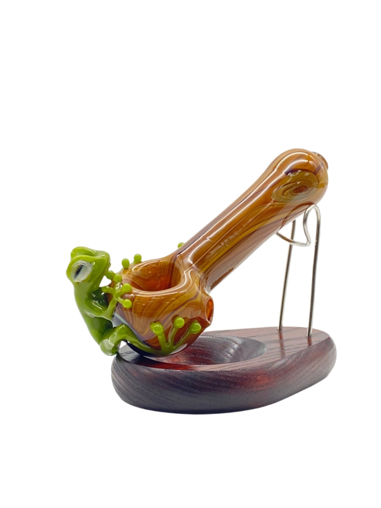 Stoney Chicken Frog Woodgrain Hand Pipe
