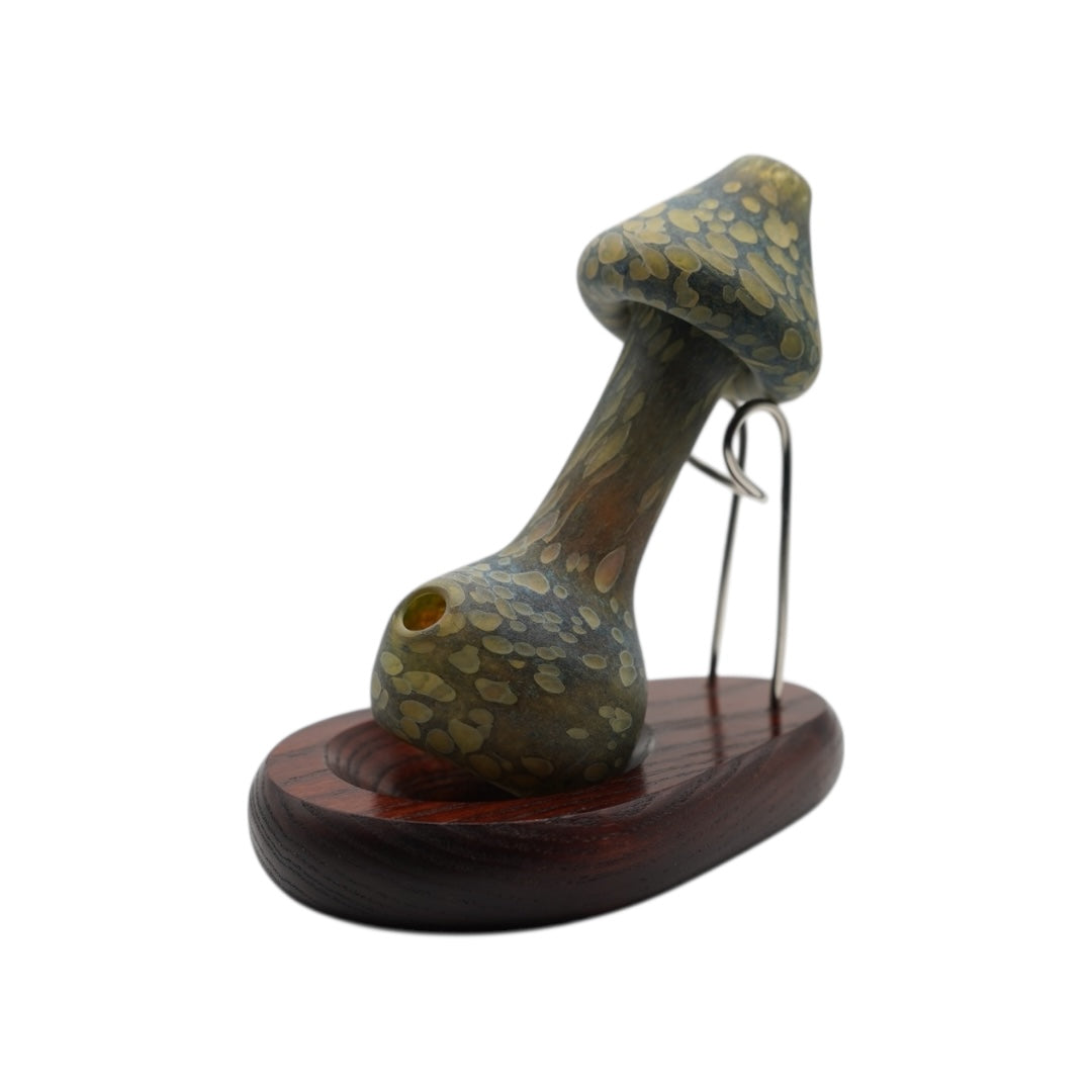 Stone Tech Glass Mushroom Hand Pipe