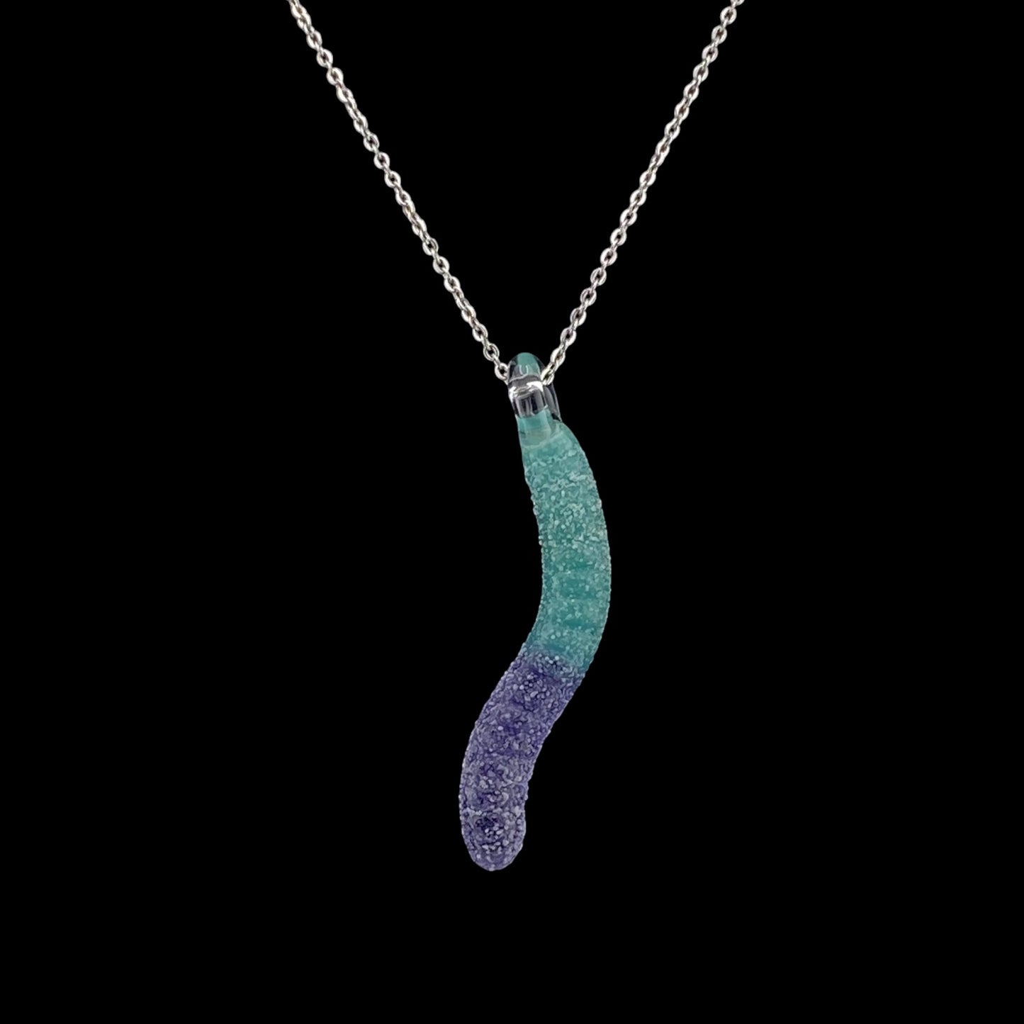 Emperial Glass Gummy Worm Pendant