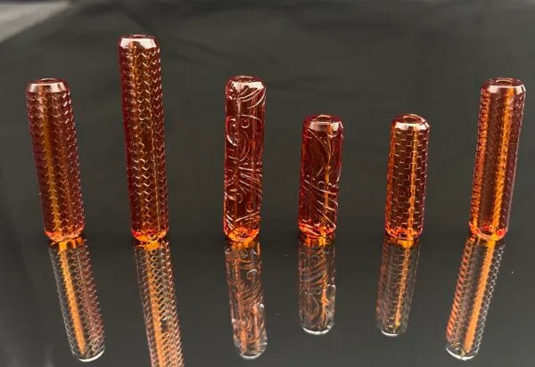 Black Market Glass UV Red Pillars