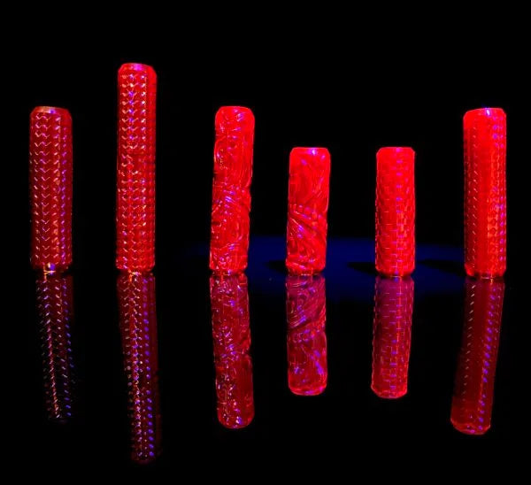 Black Market Glass UV Red Pillars