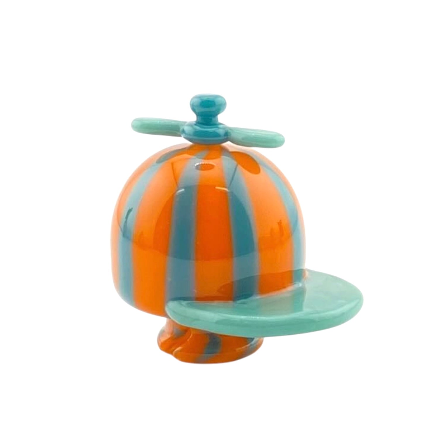 Waffle Glass Spinner Hat Pivot Mouthpiece