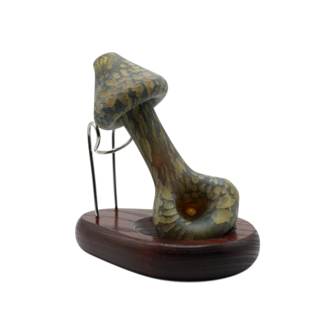 Stone Tech Glass Mushroom Hand Pipe