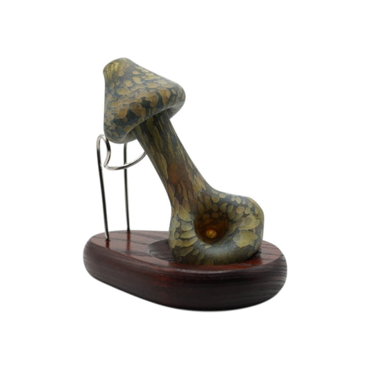Stone Tech Glass Mushroom Hand Pipe