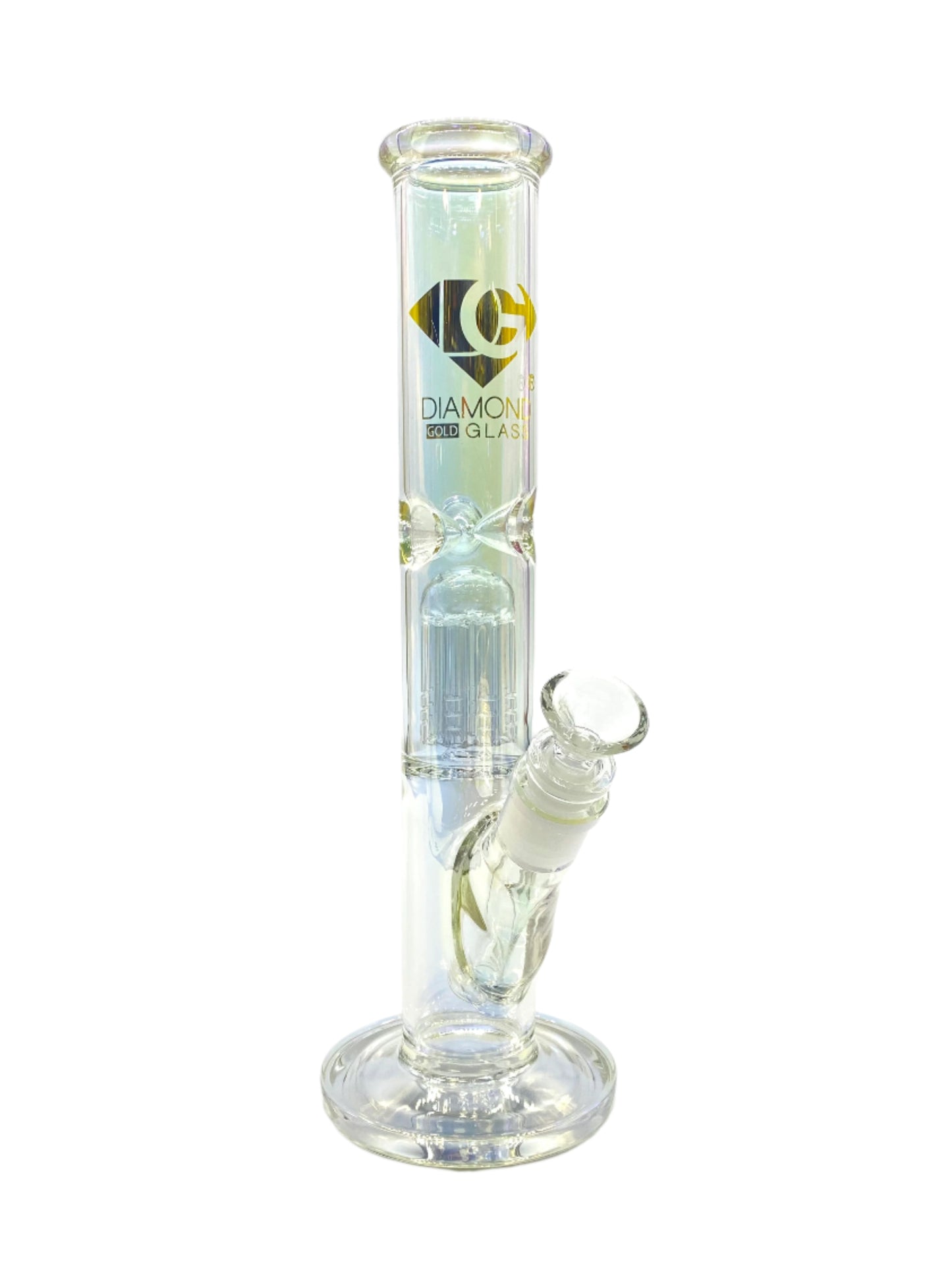 Diamond Glass Single Perk Straight Tube