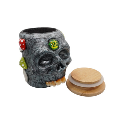 Skull Design Glass Jar