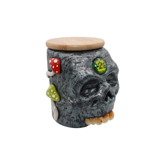 Skull Design Glass Jar