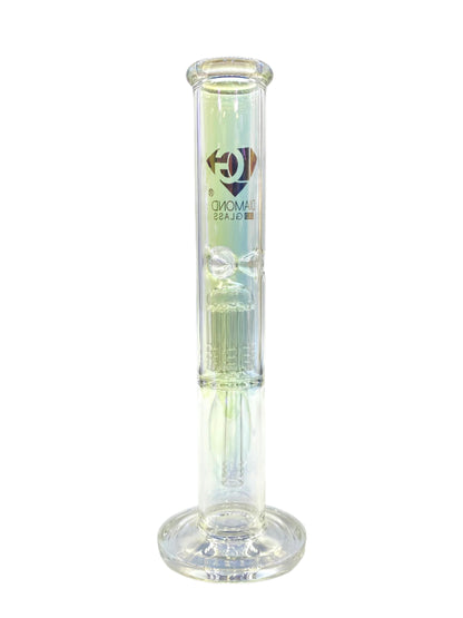 Diamond Glass Single Perk Straight Tube