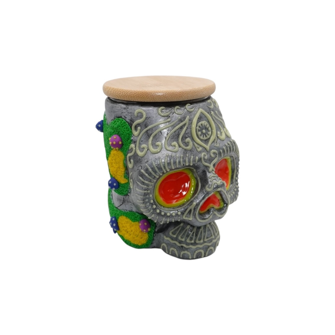 Skull Design Glass Jar