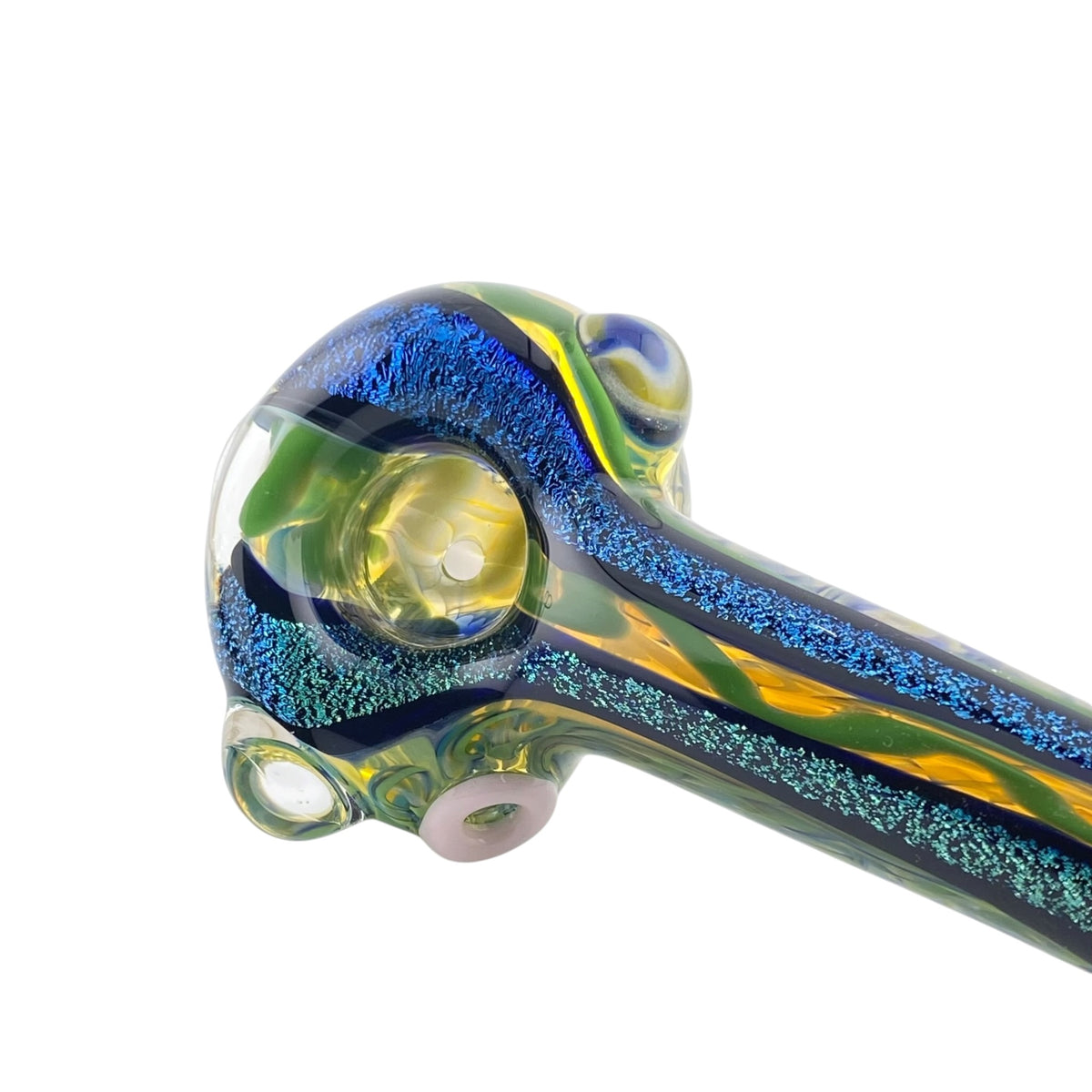 Carsten Glass 2 Strip Dichro Hand Pipe