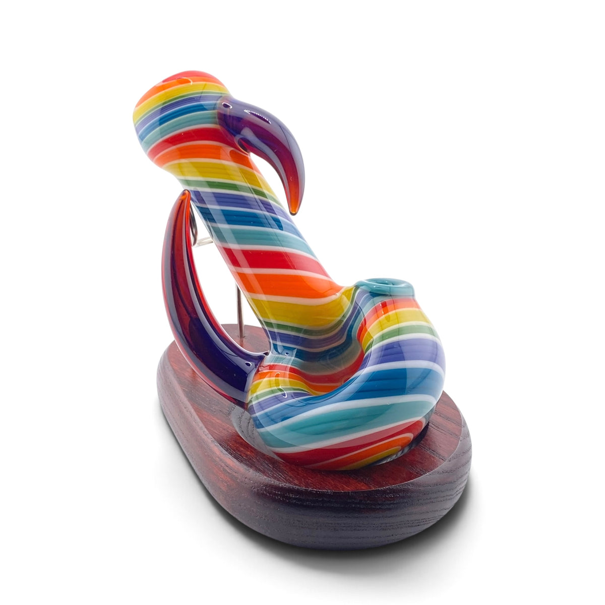 Carsten Glass Side Horns Hand Pipe