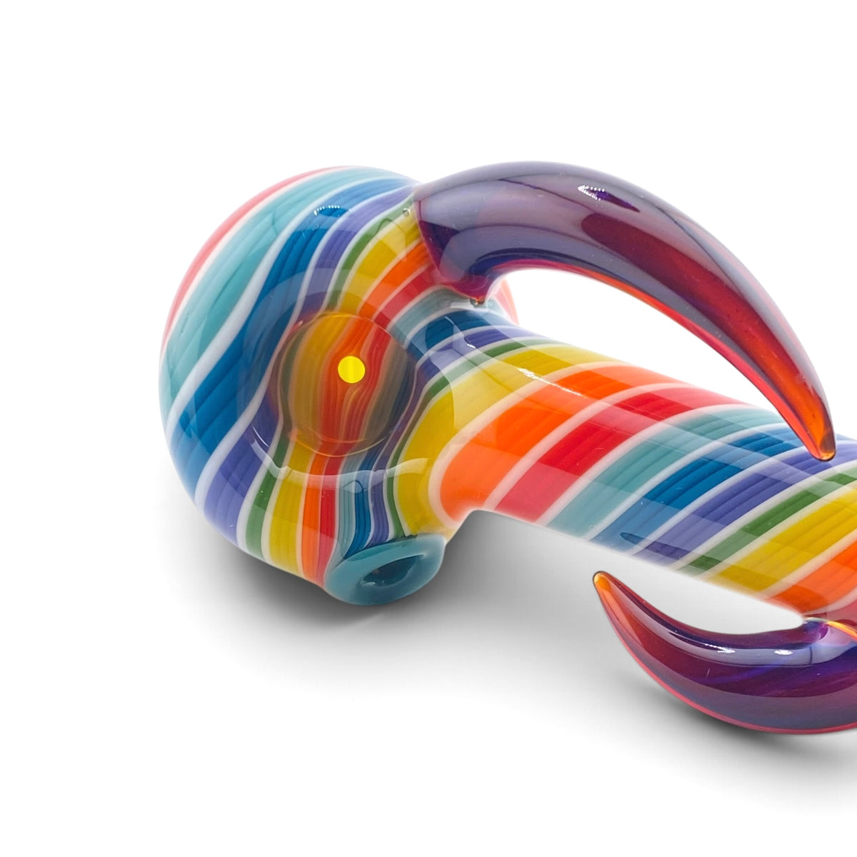 Carsten Glass Side Horns Hand Pipe