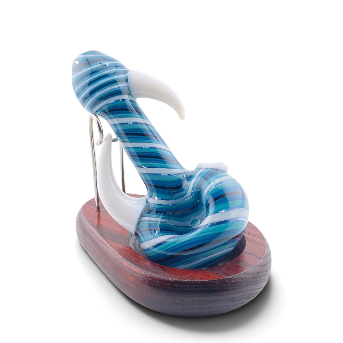 Carsten Glass Side Horns Hand Pipe