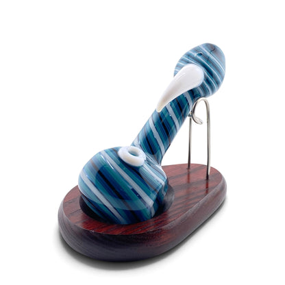 Carsten Glass Side Horns Hand Pipe