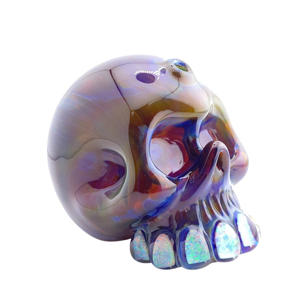 Carsten Glass Skull Rig with Opal Teeth 
