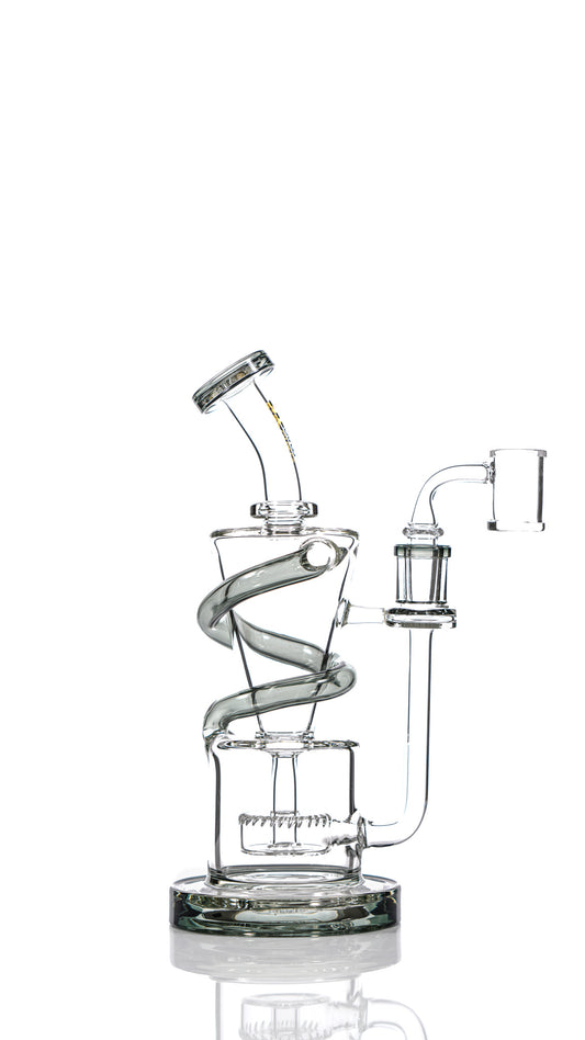 Toxic Glass Twister Recycler Rig 10"