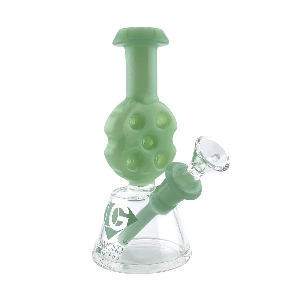 Diamond Glass Mini Swiss Dab Rig Jade Green