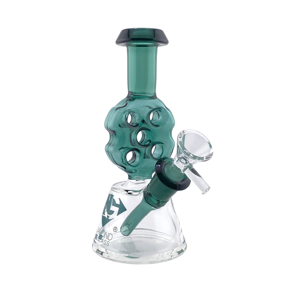 Diamond Glass Mini Swiss Dab Rig Lake Green