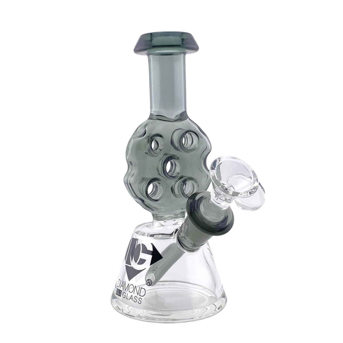 Diamond Glass Mini Swiss Dab Rig Smoke
