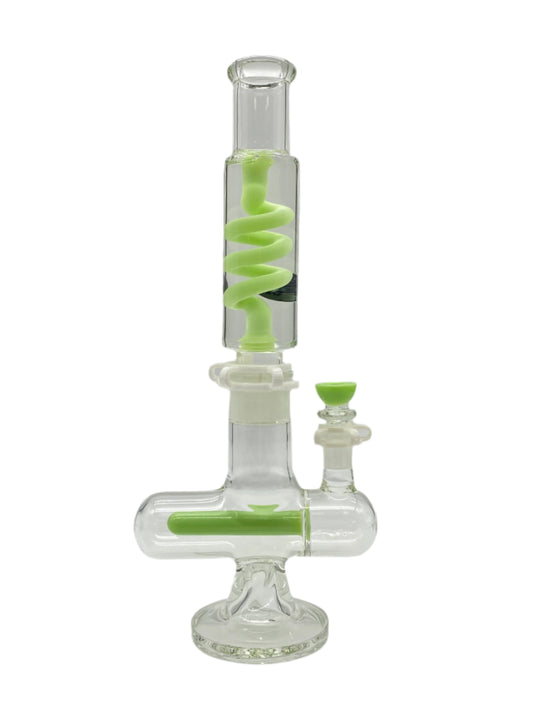 15" Inline Perc Glycerin Coil Tube