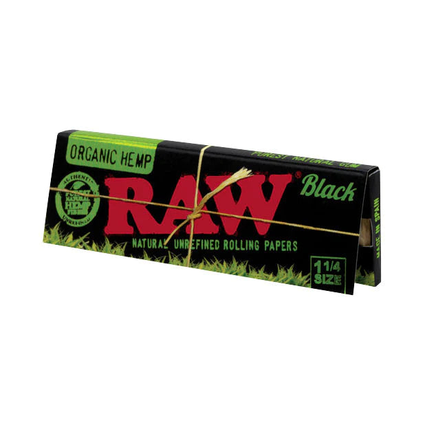 Raw Classic Black Organic 1 1/4