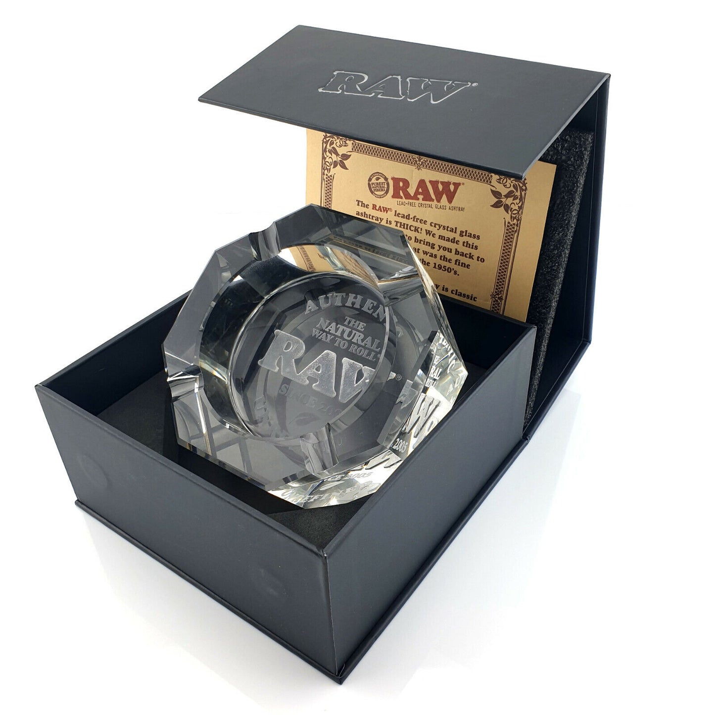 Raw Crystal Glass Ashtray