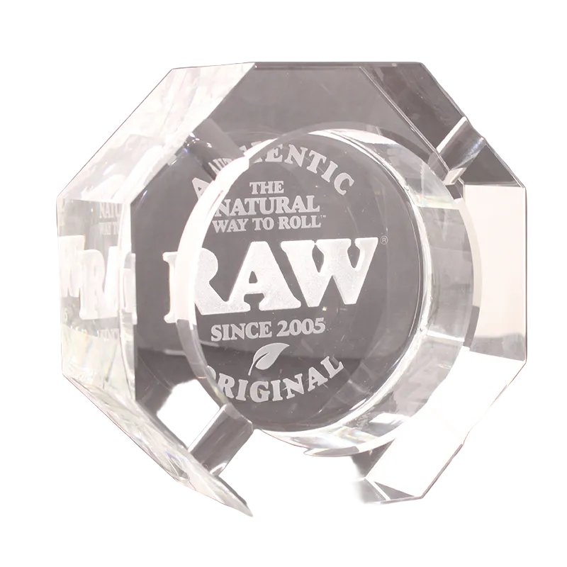 Raw Crystal Glass Ashtray