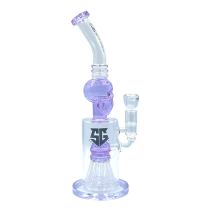 Shelby Glass Skull Bong 13"