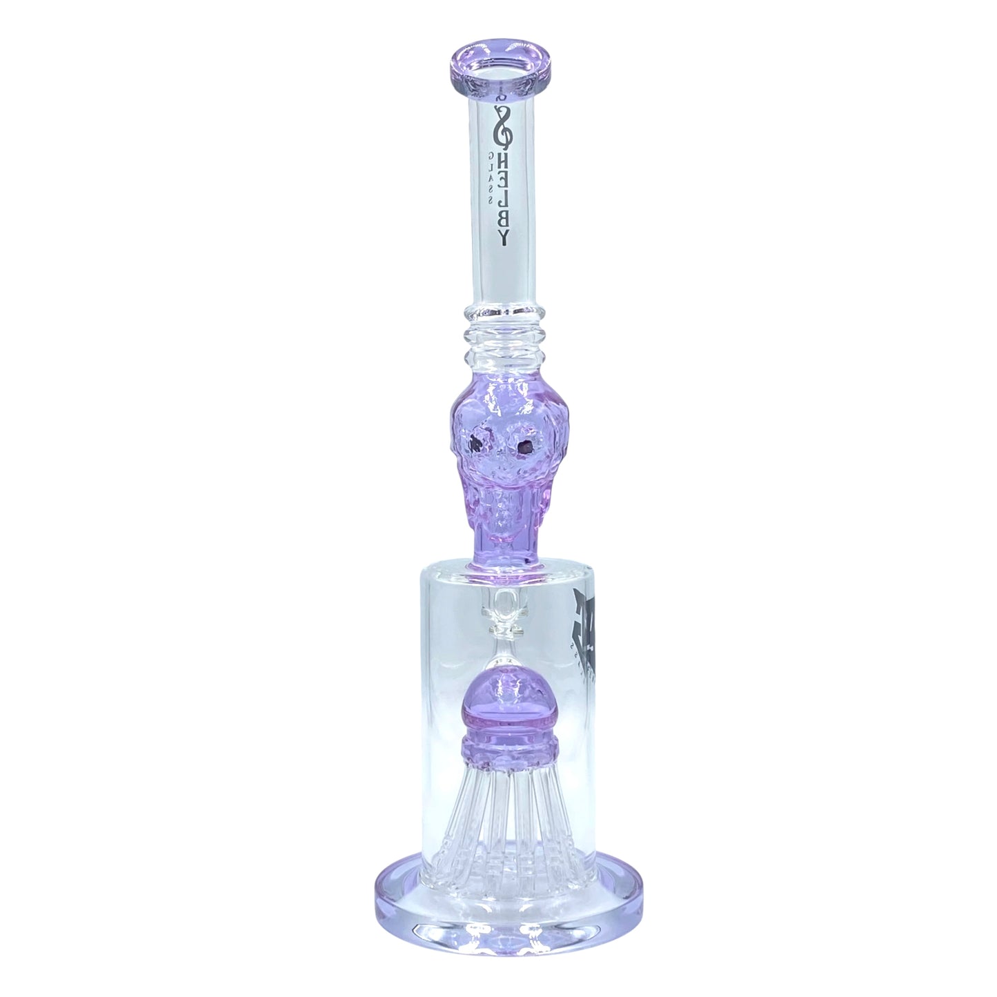 Shelby Glass Skull Bong 13"