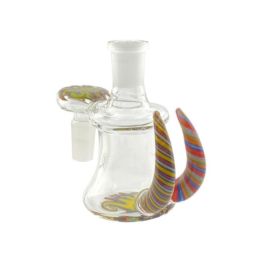 Wig Wag Dry Ash Catcher with Horns 14mm