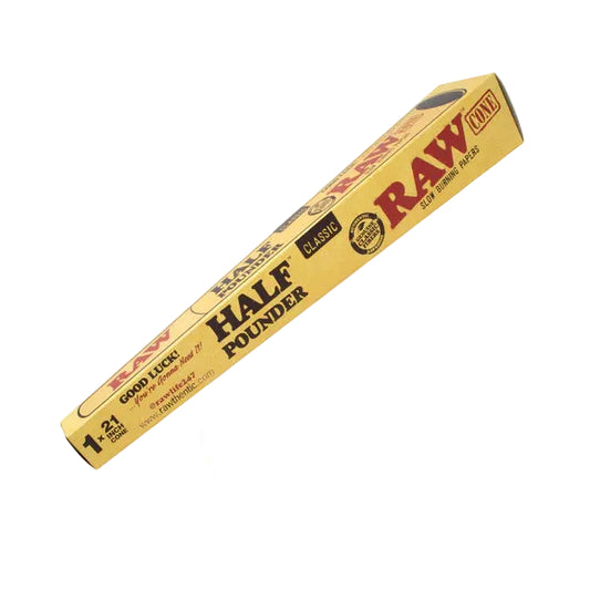 Raw Half Pounder Cone 21"
